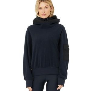 Alo Yoga CHILL PULLOVER Hoodie - dark navy/black, XS